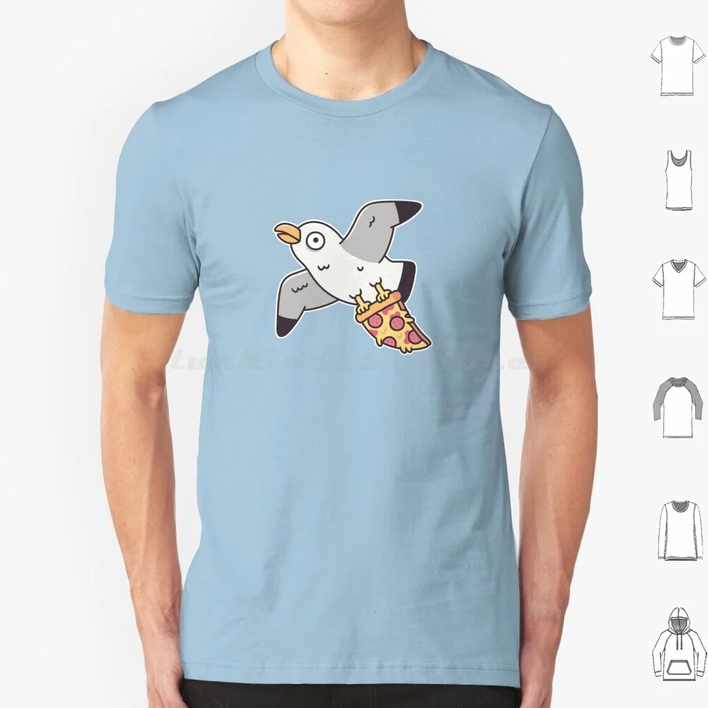 Camiseta divertida de gaviota volando con rebanada de Pizza para hombres, mujeres y niños, 6xl, sección de Pizza, rebanada de Pizza, gaviota divertida de Pepperoni Pizza