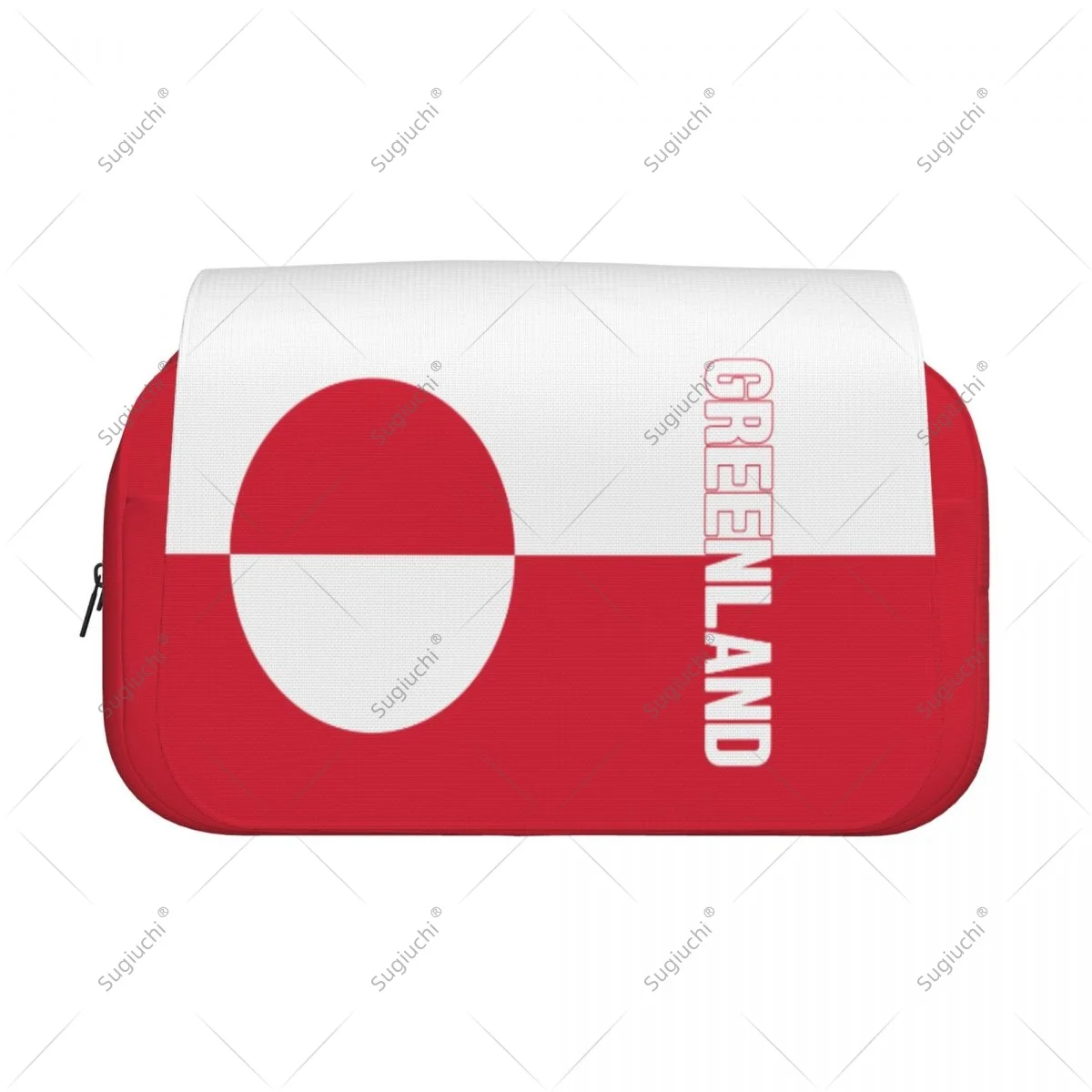 Pencil Case Scissors Bags 3D Greenland Flag Double-layer Oxford Cloth Stationery Storage Pen Box Case