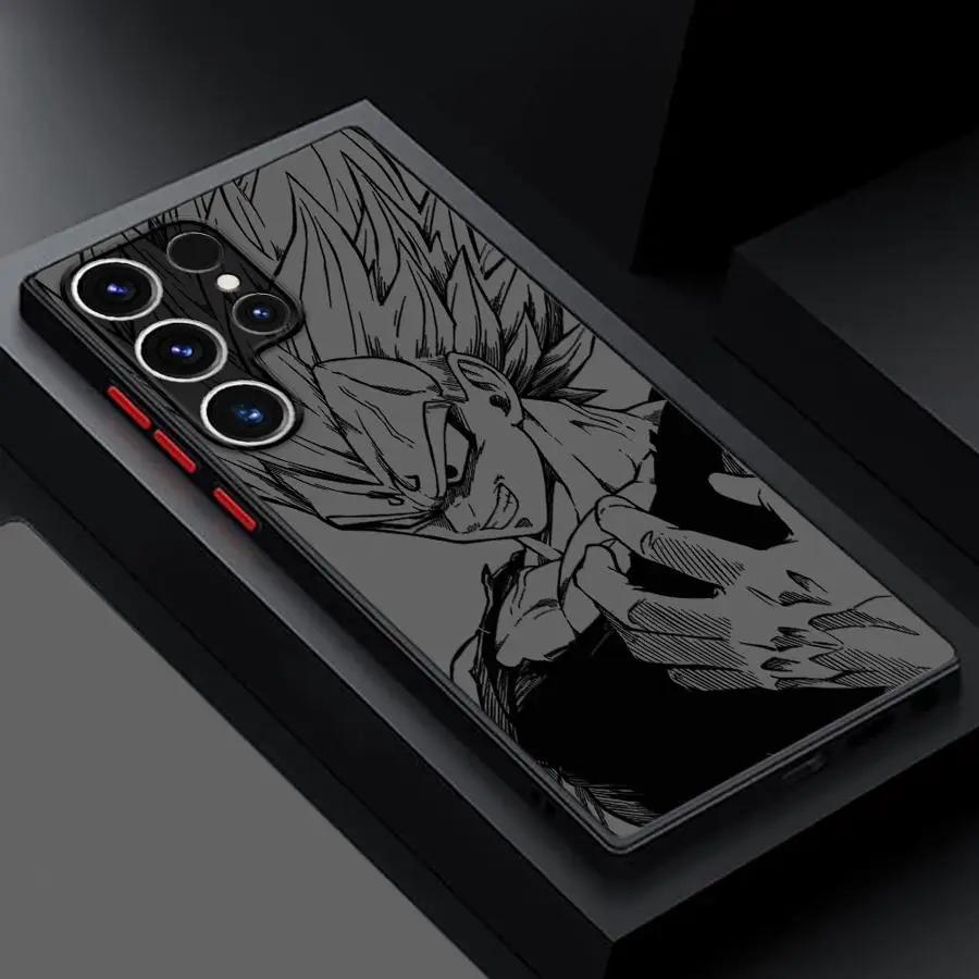 Capa de telefone para samsung galaxy s24 ultra s9 plus s22 plus s23 s25 ultra s20 fe s21 s21 5g s10 + casca macia dragons bolas vegeta