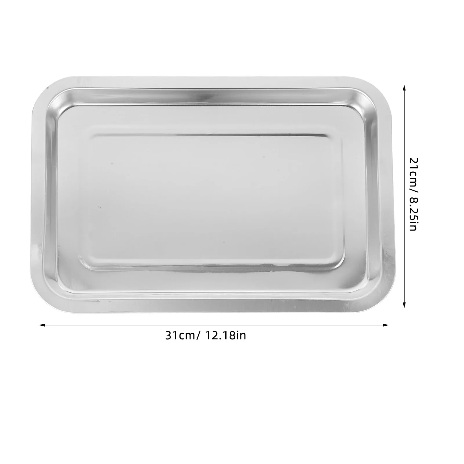 

2Pcs Stainless Steel Tray Tattoo Supplies Flat Tool for Organizing Ink Caps Needles and Accessories Tattooing Station Use