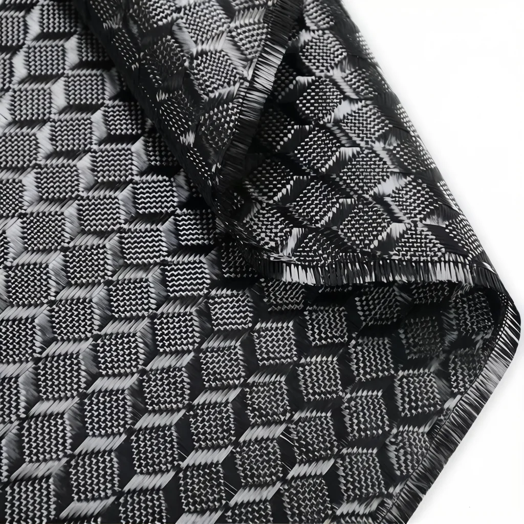 3K 240gsm 2x2 3D Three-dimensional Space Pattern Cloth Real Carbon Fiber Cloth Fabric 100cm Wide 30cm/50cm Long