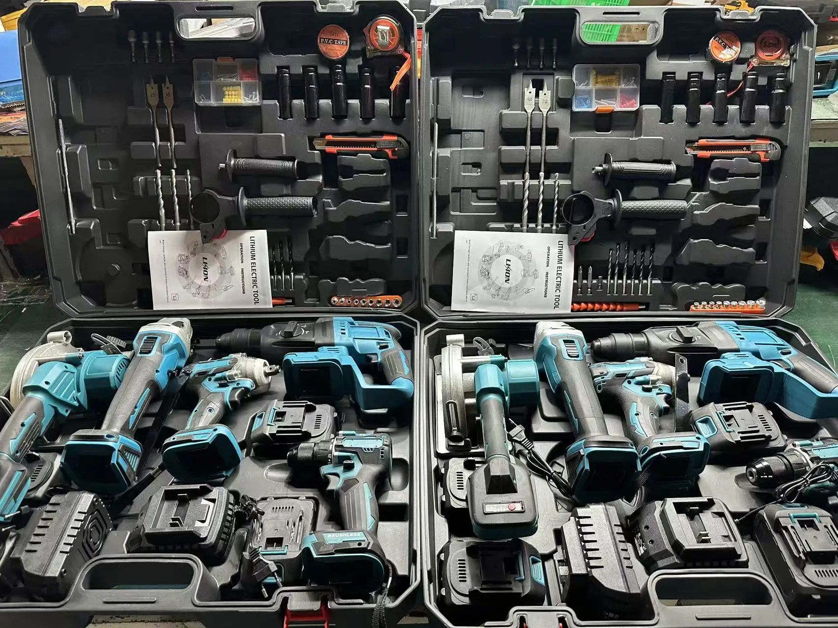 5-in-1 Brushless Multifunctional Combination Power Tool Lithium Battery Cordless Power Tool Set