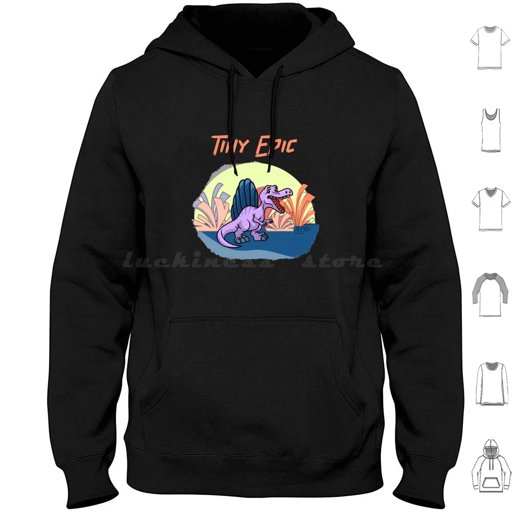 Board Game Tshirt For 4 Year Old-Tiny Epic Dinosaur Hoodie cotton Long Sleeve Board Games Game Night Nerd Geeks Meeple