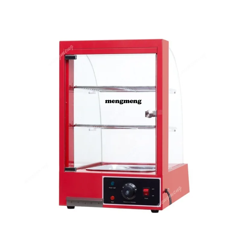 

Desktop insulation cabinet commercial cooked food heating incubator display cabinet egg tart food display glass cabinet
