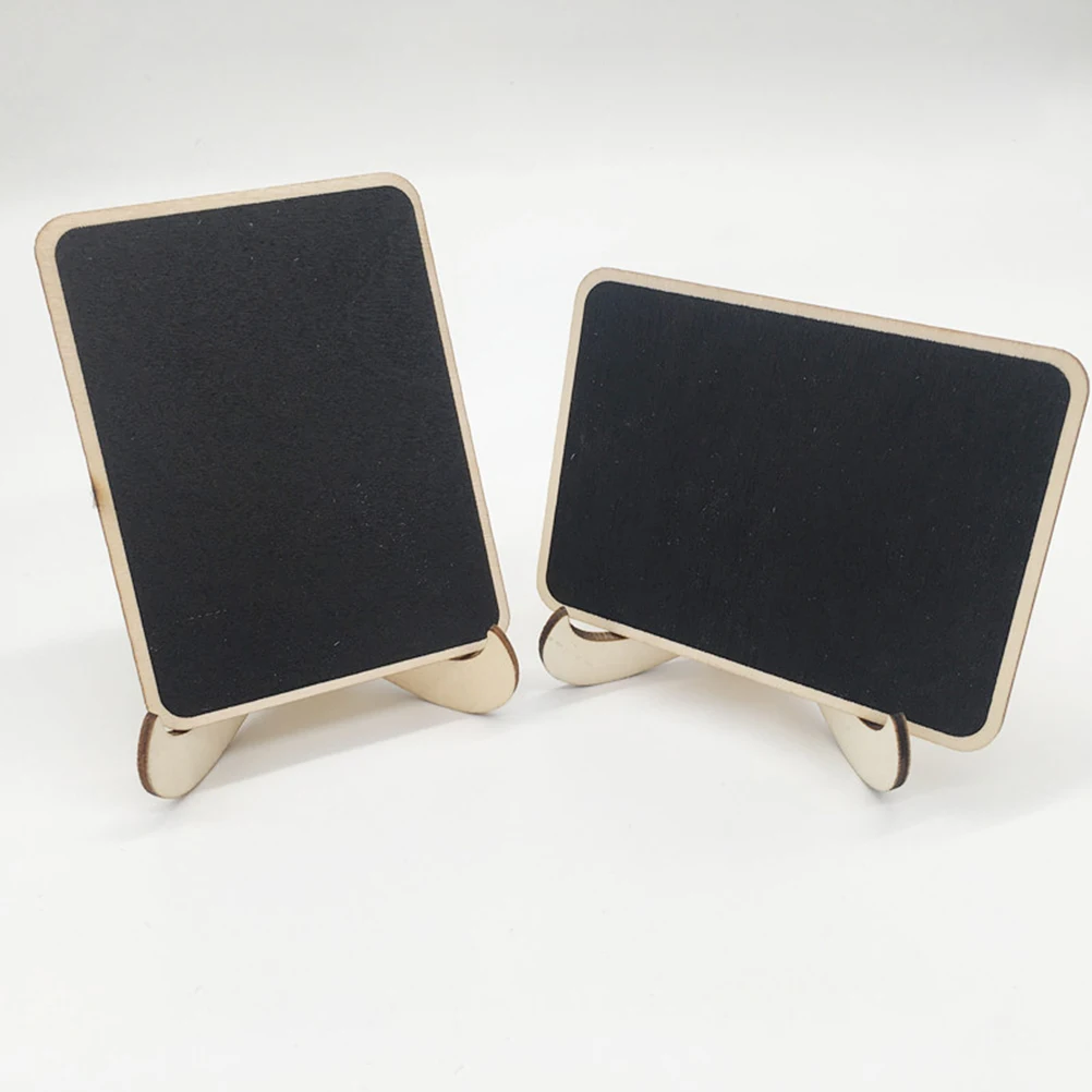 12Pcs Mini Chalkboards with Wooden Frame Erasable Message Signs for Table Place Card Restaurant Menu Store Sale Display Black
