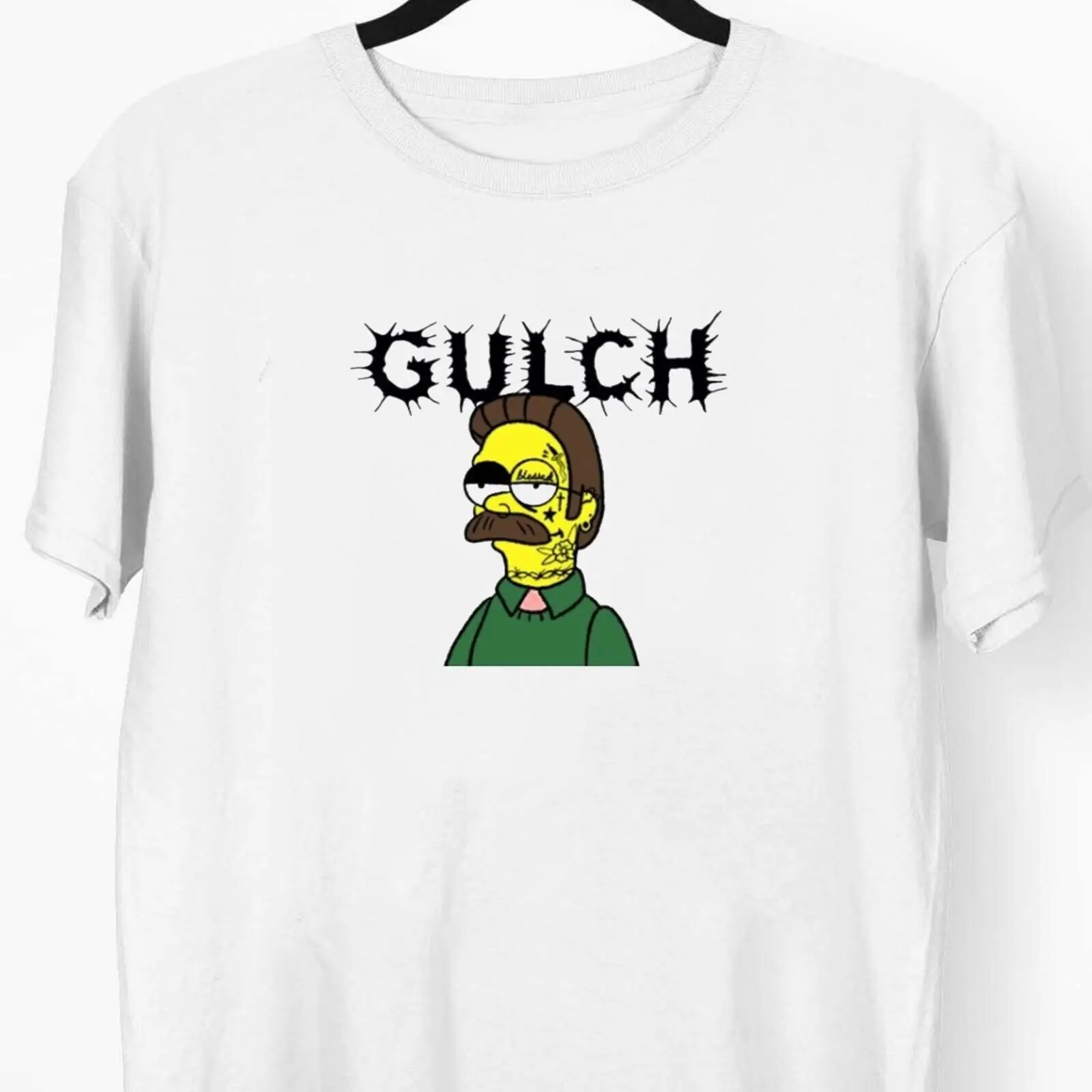 

Gulch Ned Flanders T-Shirt, hardcore punk band shirt, graphic shirt TE7209