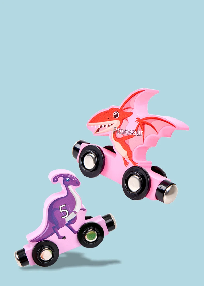 몬테소리 자석 공룡 나무 기차 장난감 조기 교육 인지 장난감 학습 자동차 동물 퍼즐 기차 세트 어린이 장난감