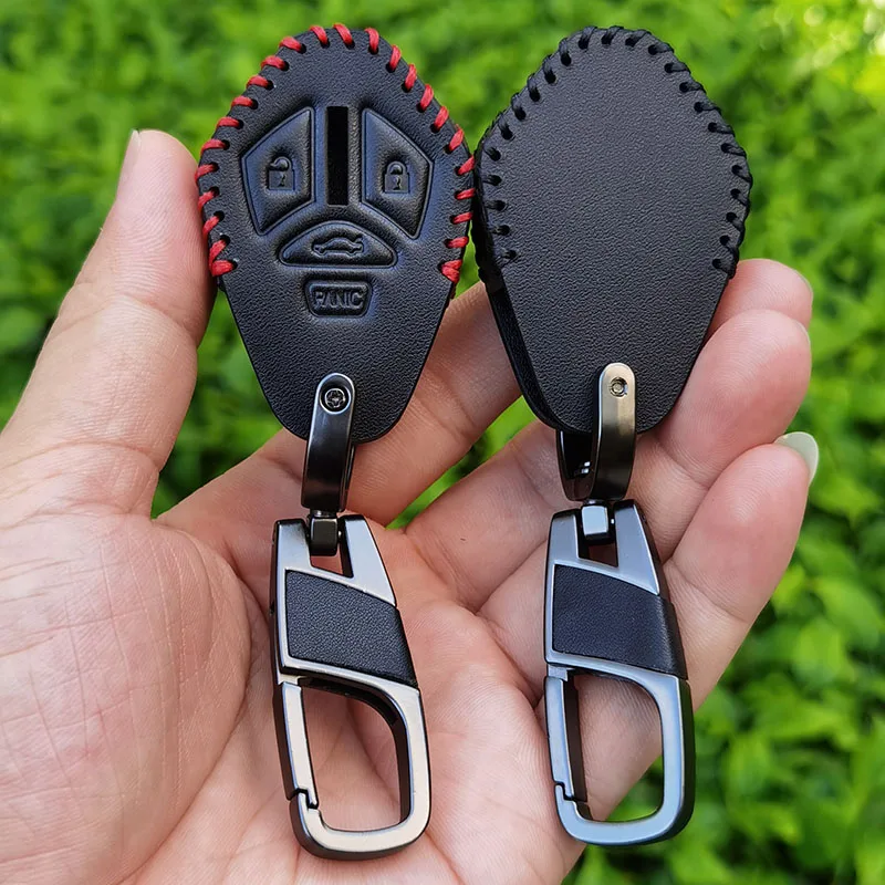 Étui en cuir pour clé de voiture, pour Mitsubishi Lancer Evolution Galant Eclipse, housse de protection pour clé télécommande
