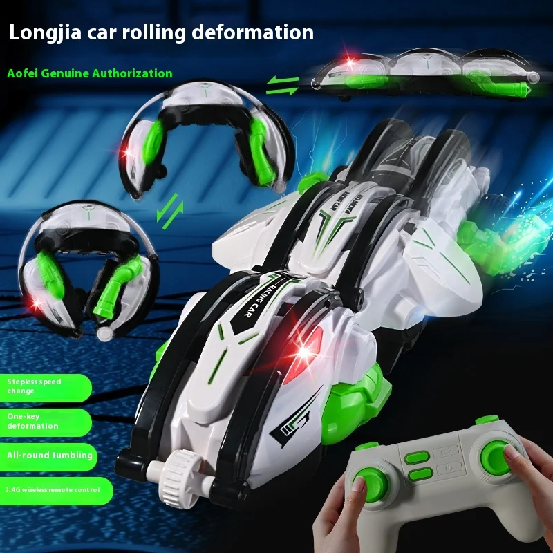 Dragon Armor Car Rolling Trick Remote Control Long Range Deformation Cool Driving Children's Day Gift Drift High Quality