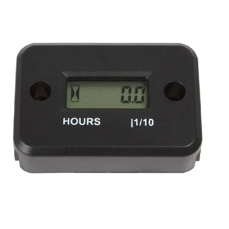 Black Waterproof Motorcycles Boat Engine Digital LCD Hour Meter Tachometer Gauge view 2