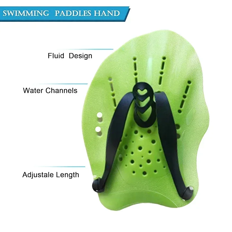 1pair Adult Hand Pu Men\'s and Women\'s Swimming Training Silicone Hand Web Protectors Adjustable Freestyle Hand Pu