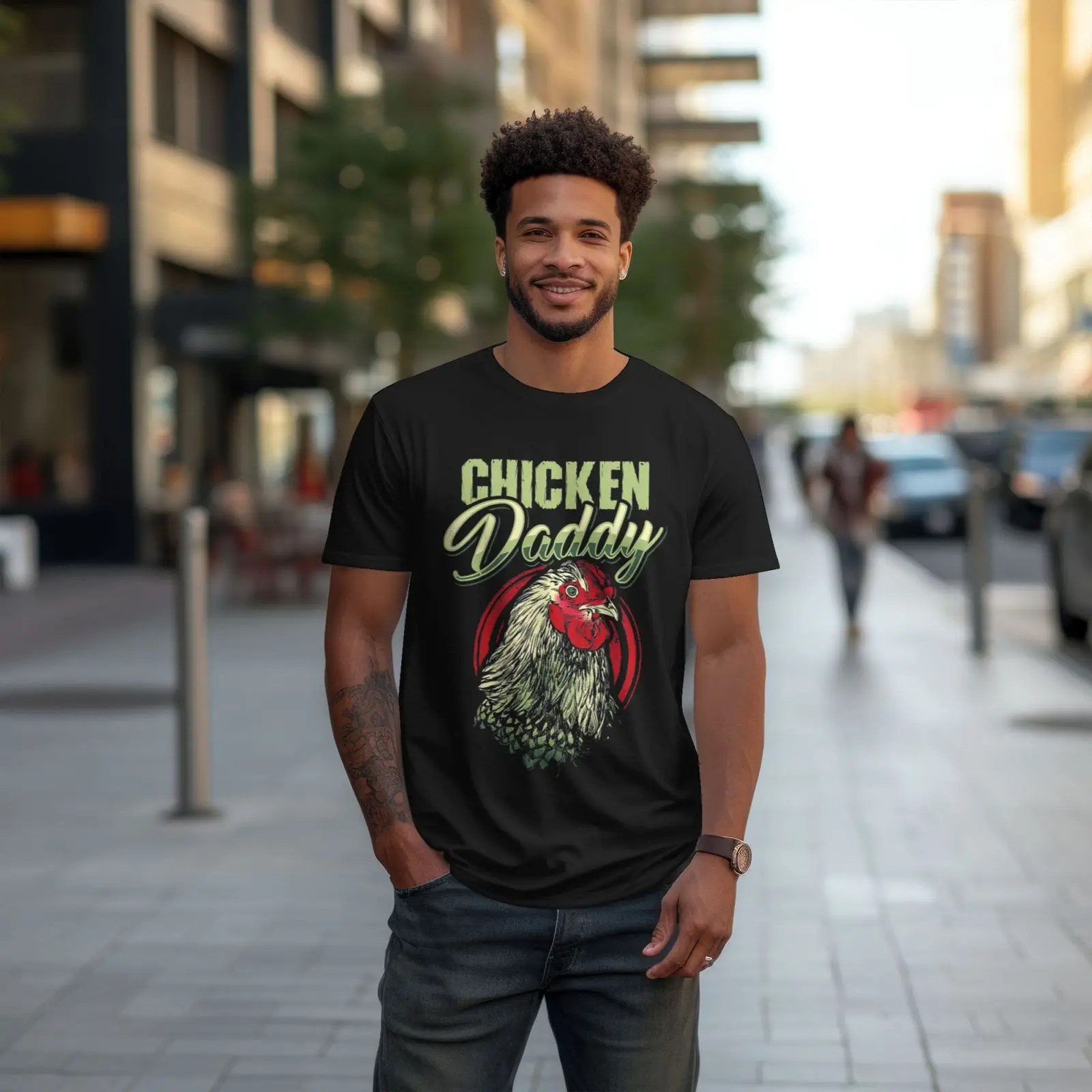 Cock Print Washed Cotton T 남성 여성 힙합 음악 티셔츠 패션 반팔 티셔츠 여름 오버사이즈 티셔츠 탑