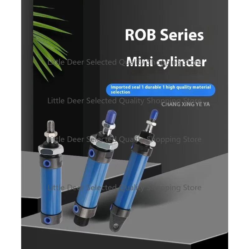 High Quality Round Type Telescopic Oil Piston Double Acting Mini Hydraulic Cylinder ROB ROA ROC Series