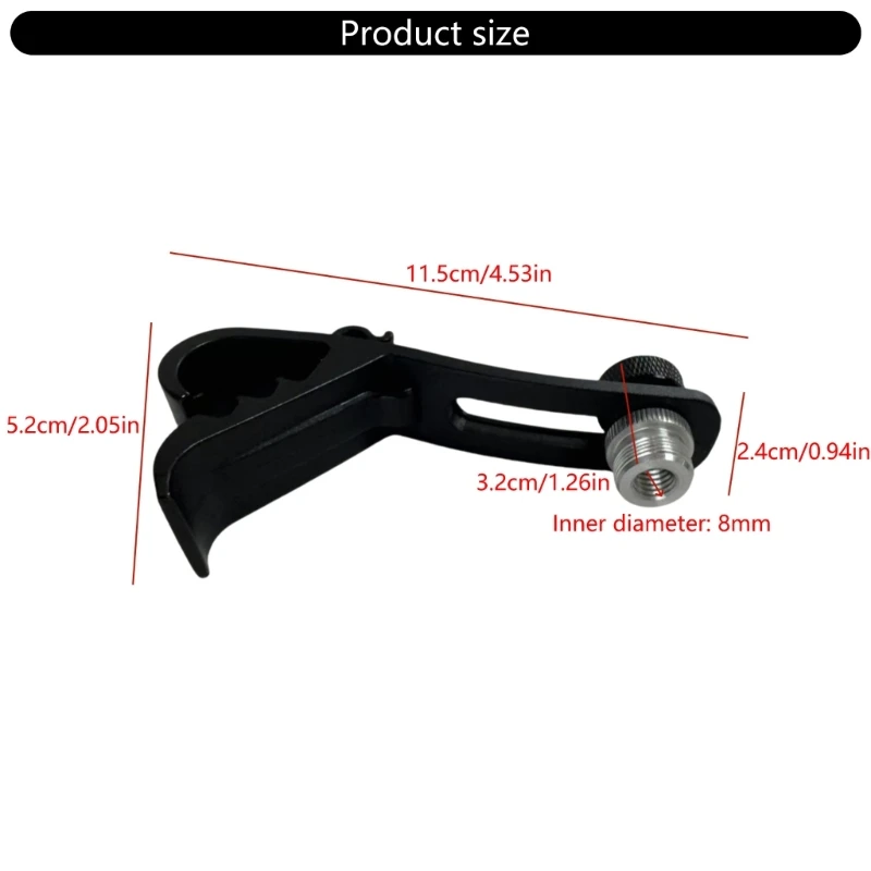 02DF Professional Drum Microphone Clip Holder Microphone Mount Height Adjustable Mic Clip Stand Drum Rims Mount Clamp
