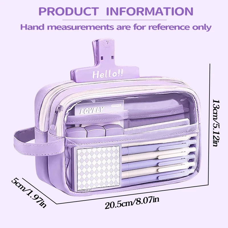 1 Large Capacity Pencil Case and Stationery Bag with Multiple Compartments, Suitable for Organizing Office and School Supplies
