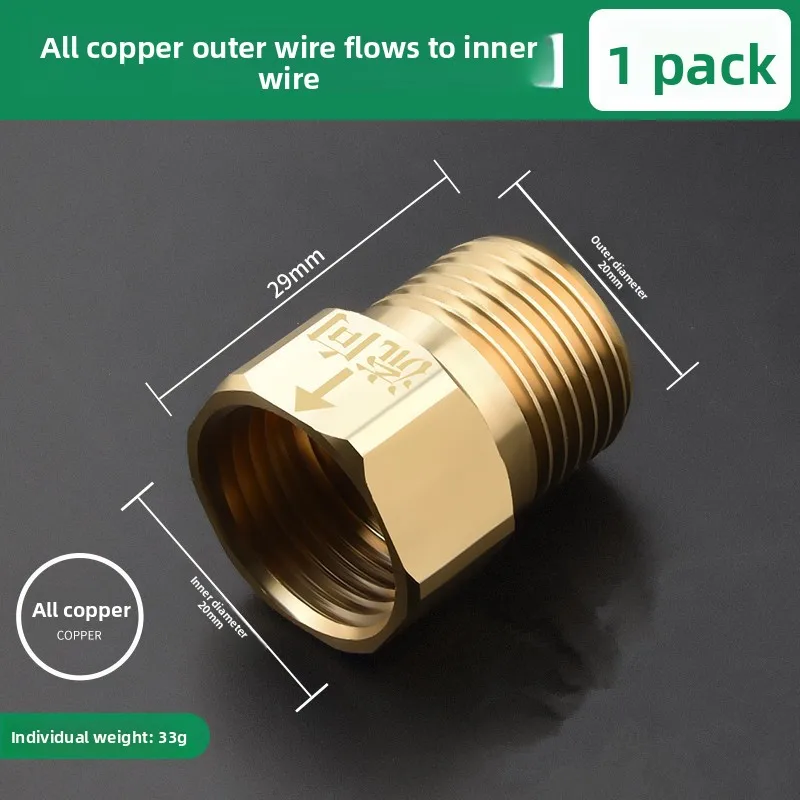 Brass Check Valve 1/2" Female to 1/2" Male Thread Non Return One Way