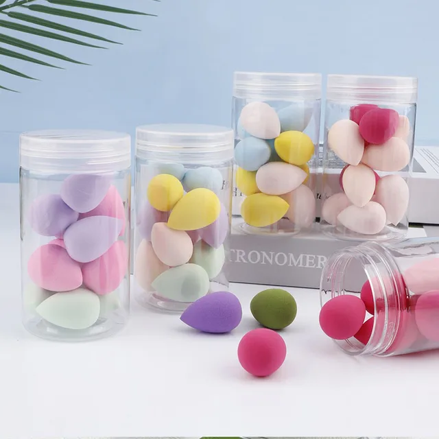 12pcs Makeup Sponge Set With Storage Jar, Velvet Beauty Blenders, Makeup Sponge Beauty Egg, Foundation Cosmetic Puffs 2