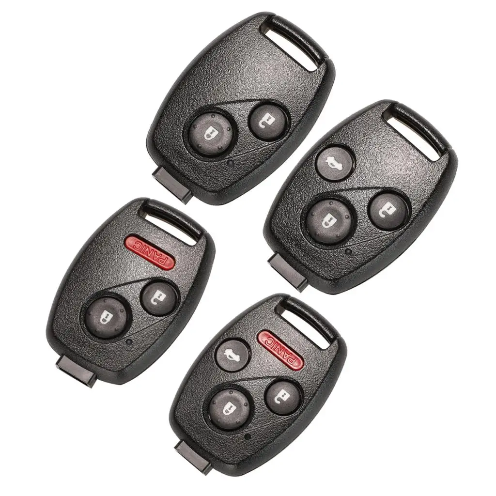 jingyuqin Remote With Rubber Pad Car Key For Honda Accord CRV Pilot Civic 2003 2007 2008 2009 2010 2011 2012 2013 Fob Cover