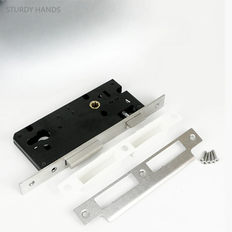 1 set of stainless steel 85 lock body aluminum alloy flat open balcony old-fashioned plastic steel door handle lock