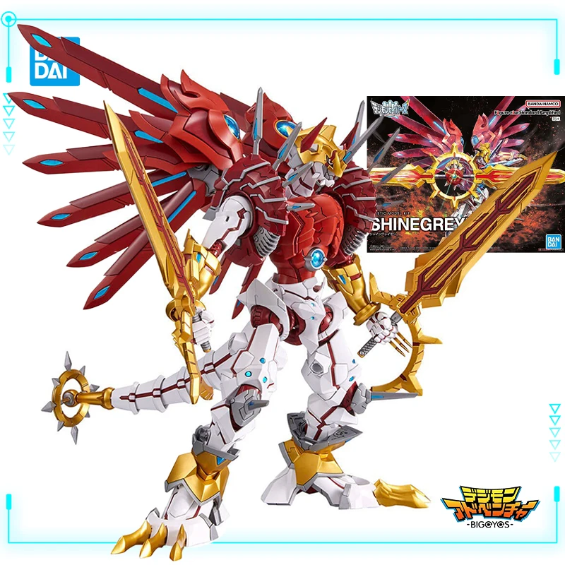 Bandai Original Genuine Digimon Savers ShineGreymon Figure-rise Standard Amplified Assembly Models Action Figures Birthday Toys