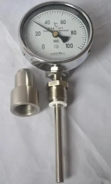 

Stainless steel bimetal thermometer 0~100 degrees Celsius liquid temperature pressure gauge