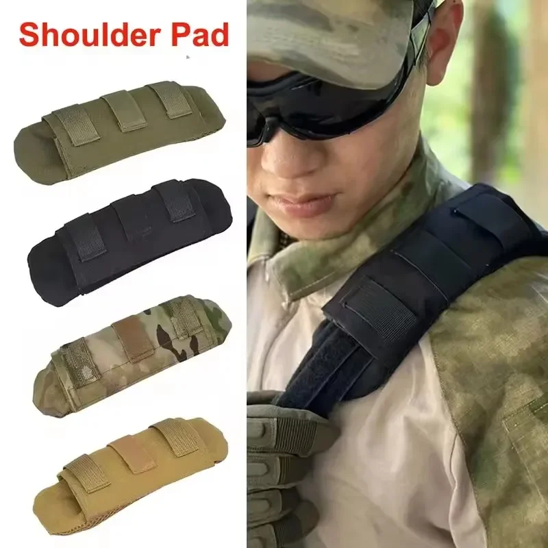 2PC Vest Shoulder Strap Pad Comfort Cushion Nylon Mesh Protect Pads Tactical Molle For FCPC/JPC Hiking Backpack Accessories