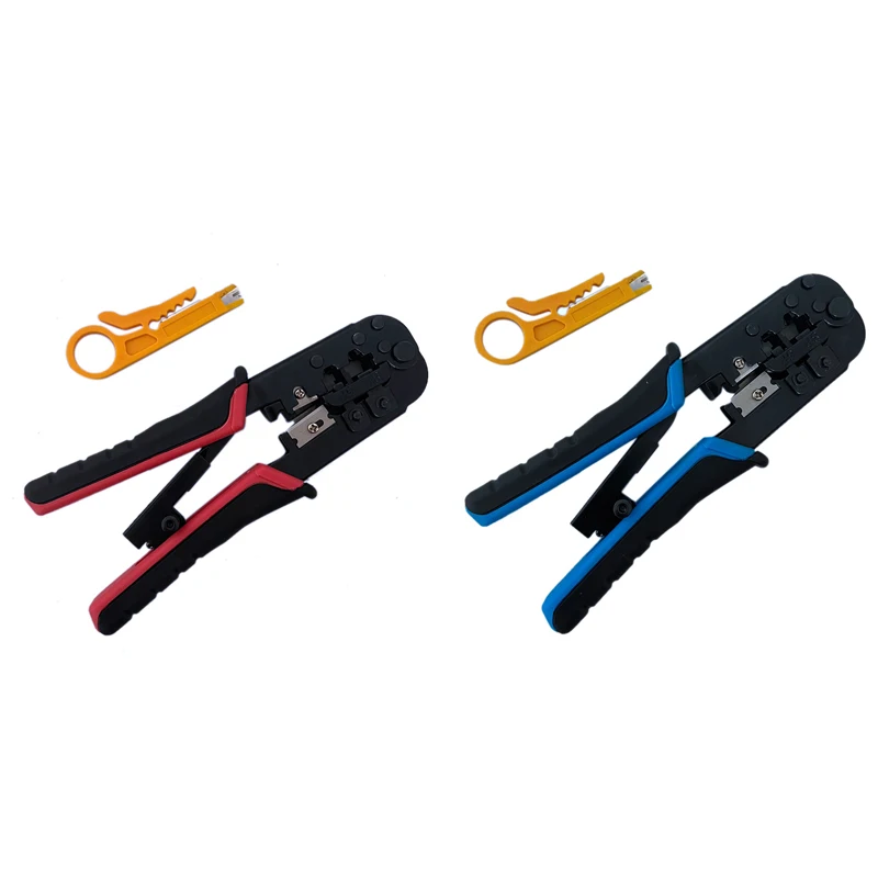 Strumento di crimpatura RJ45 Utensili da taglio di rete RJ45 Pinza spelafili 8P per crimpatrice modulare RJ12 RJ11