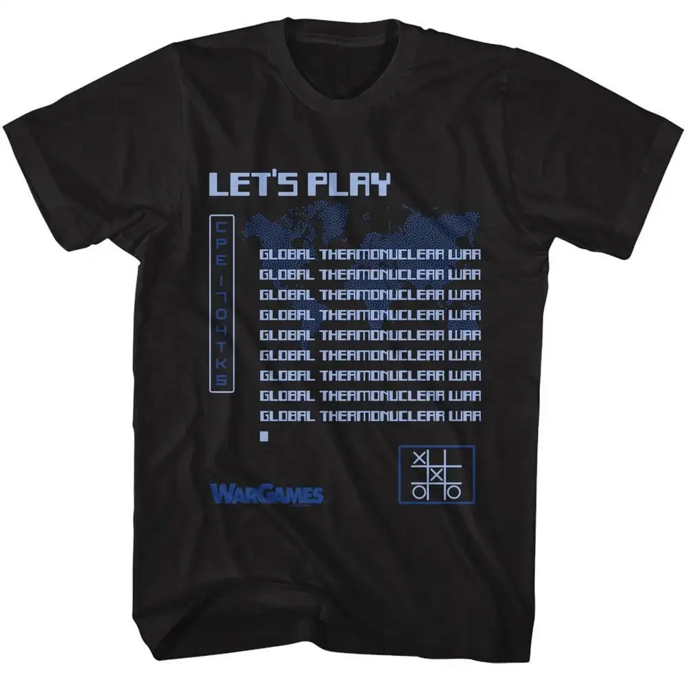 Wargames Lets Play Black T Shirt