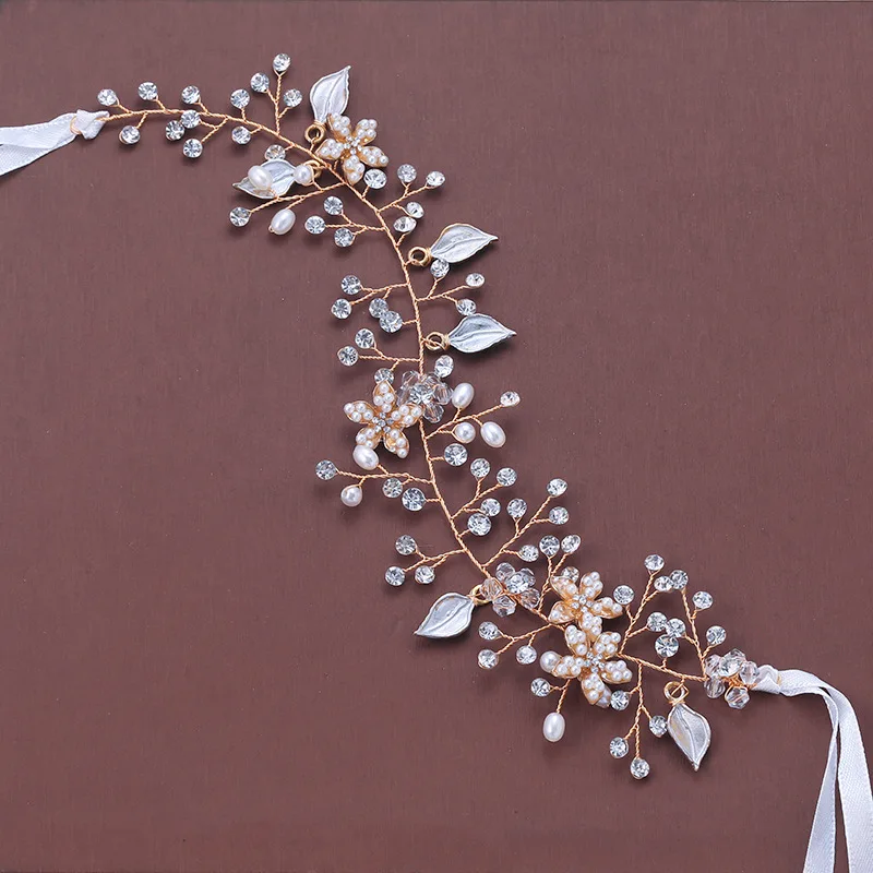 

Хрустальный жемчуг невесты, свадебный венок, головной убор, повязка на голову с искусственным цветком, реквизит для путешествий, венки, гирлянды, украшение головного убора