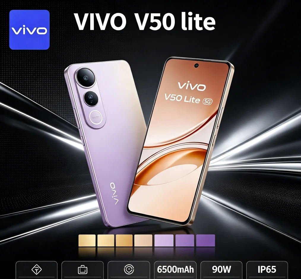 Hot Sale 2026 VIVO V50 Lite Global Unlocked Android 11 Smartphone 8GB+256GB 6.58 Inch Full Screen Dual 64MP Camera Practical