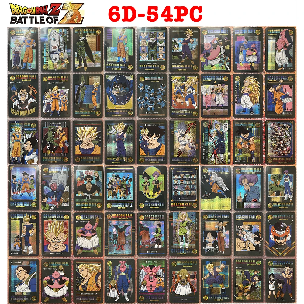 54PC/Set Anime Dragon Ball DIY ACG Torankusu Mai Bulma Title Page Story Boys Play Toys Collectible Cards Christmas Birthday Gift