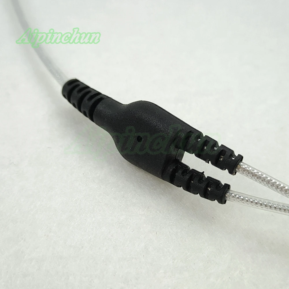 Aipinchun kabel Audio Earphone DIY, kabel Jack tipe jalur 3 tiang 3.5mm, perbaikan, kabel pengganti Warna Perak