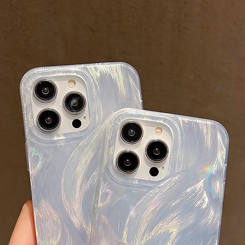 Luksusowe laserowo-srebrne etui na telefon Samsung S25 S24 S23 S22 S21 Ultra FE A16 A14 A34 A32 A15 A35 A52 A53 A54 A55 5G Bumper Cover — zdjęcie 5
