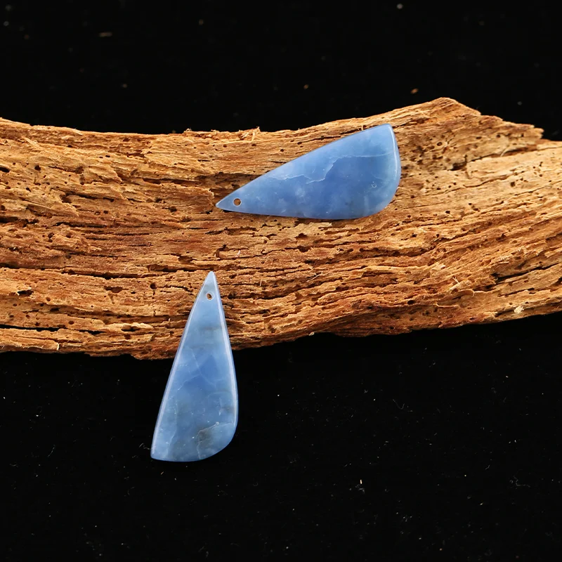 B&F Blue Jasper Stone Earring Beads for Jewelry Making, Handmade Natural stones beads, Stones for jewelry Making Supplies