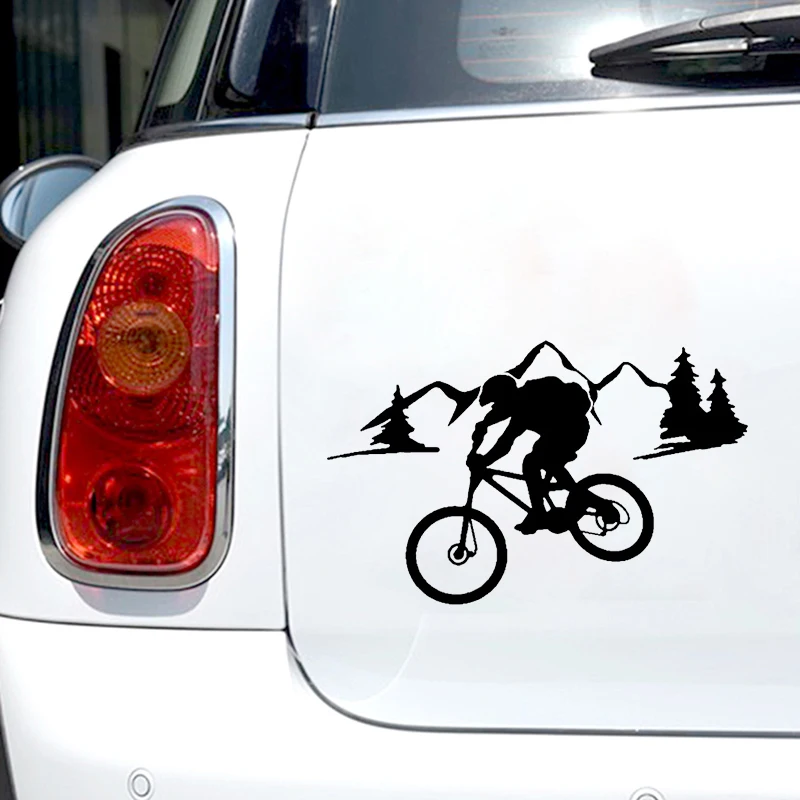 MTB Bike Riding Mountain Road Modeling Car Sticker Auto Decal Car Accessories Pegatinas Para Coche