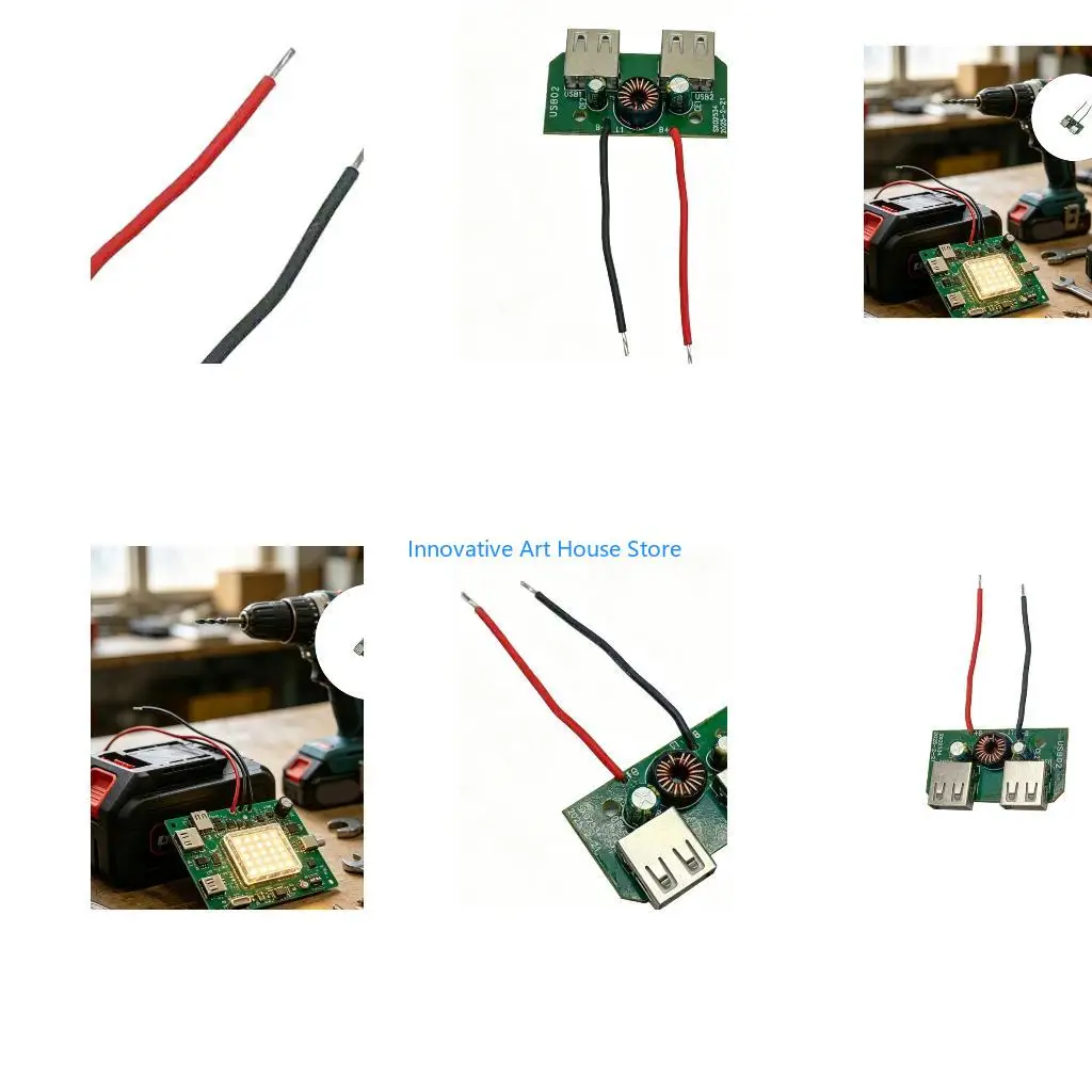 E1PC Visible Circuit Double USB Charging Board for Small Device Charging Use