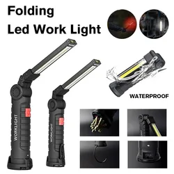 LED Work Light Magnetic Base Hook Rechargeable 360°Rotating Portable Handheld Flashlight For Working Repairing Outdoor Camping