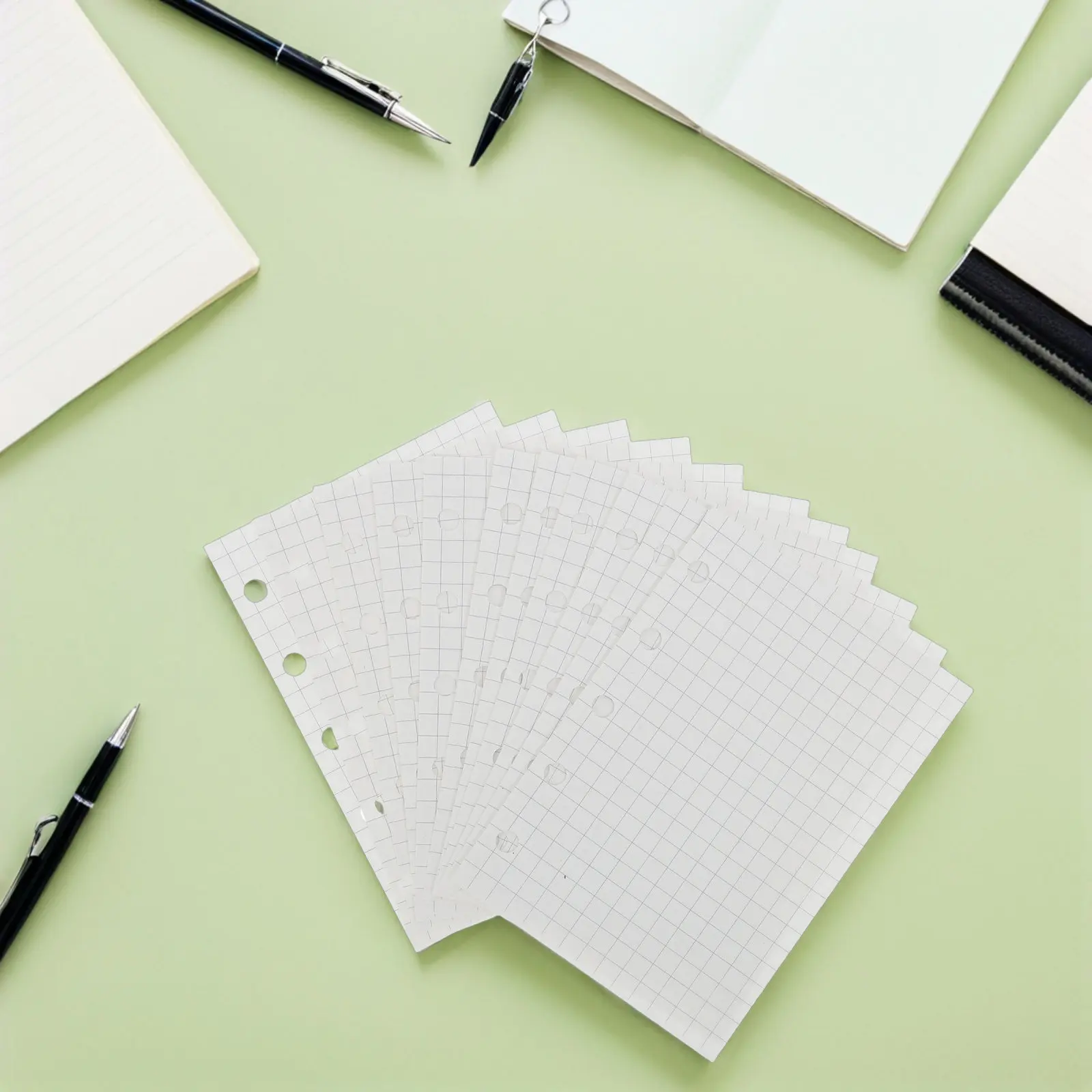 20Pcs 5 Hole Planner Inserts Mini Binder Refill Paper Lined Loose Leaf Notebook Paper Smooth Writing Office School Travel Use
