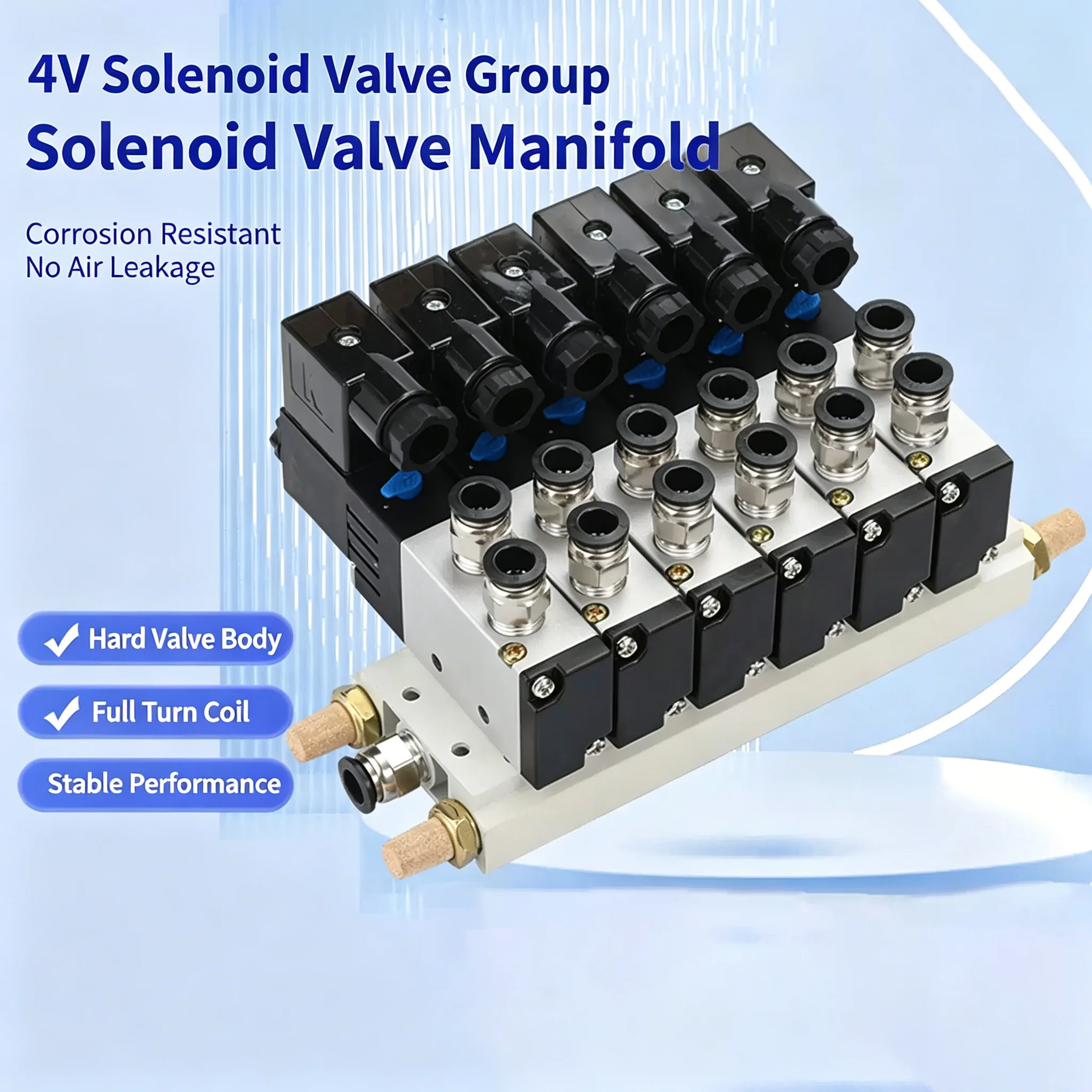 4V110-06 4V210-08 4V310-10 Set Valves 4V410-15 Exhaust Manifold 1F/2F/3F/4F/5F/7F/8F/10F/12F/15F/16F Solenoid Valve Station Base