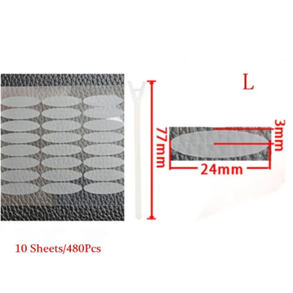 480Pcs Makeup Tool Adhesive Breathable Transparent Eye Makeup Tape Double Side Eyelid Eyelid Stickers