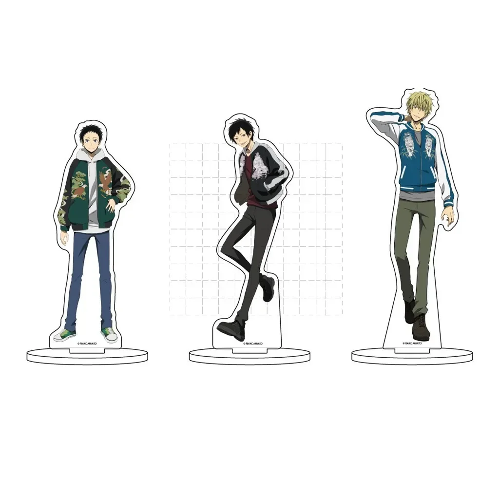 Game Ryugamine Mikado Orihara Izaya Heiwajima Shizuo Figure Doll Anime Acrylic Stand Model Cosplay Toy for Gift