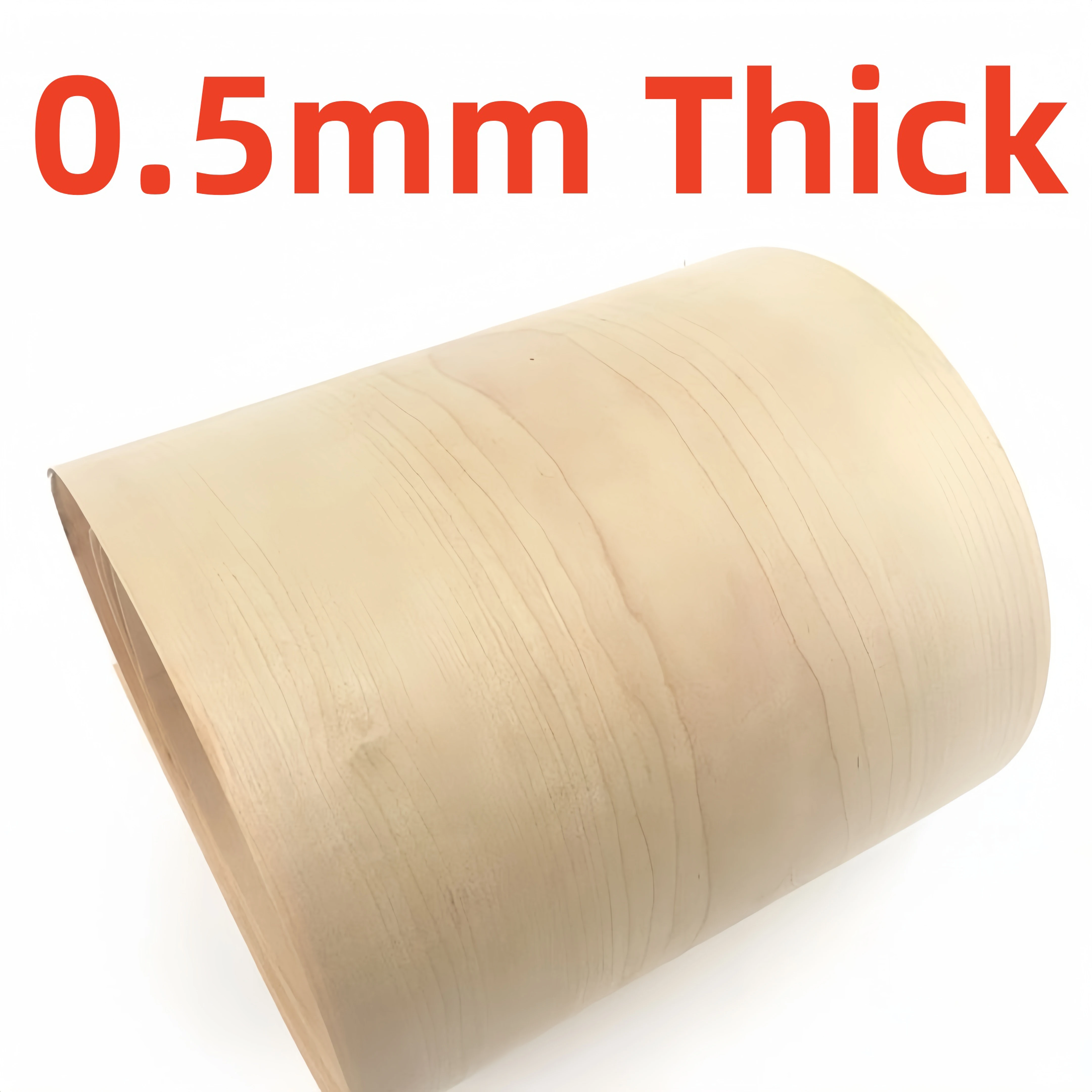 0,5 mm dickes, natürliches, kanadisches Ahornholzfurnier für Möbeldekoration, DIY-Handwerk, Lautsprecher, dekorative Oberflächenblätter