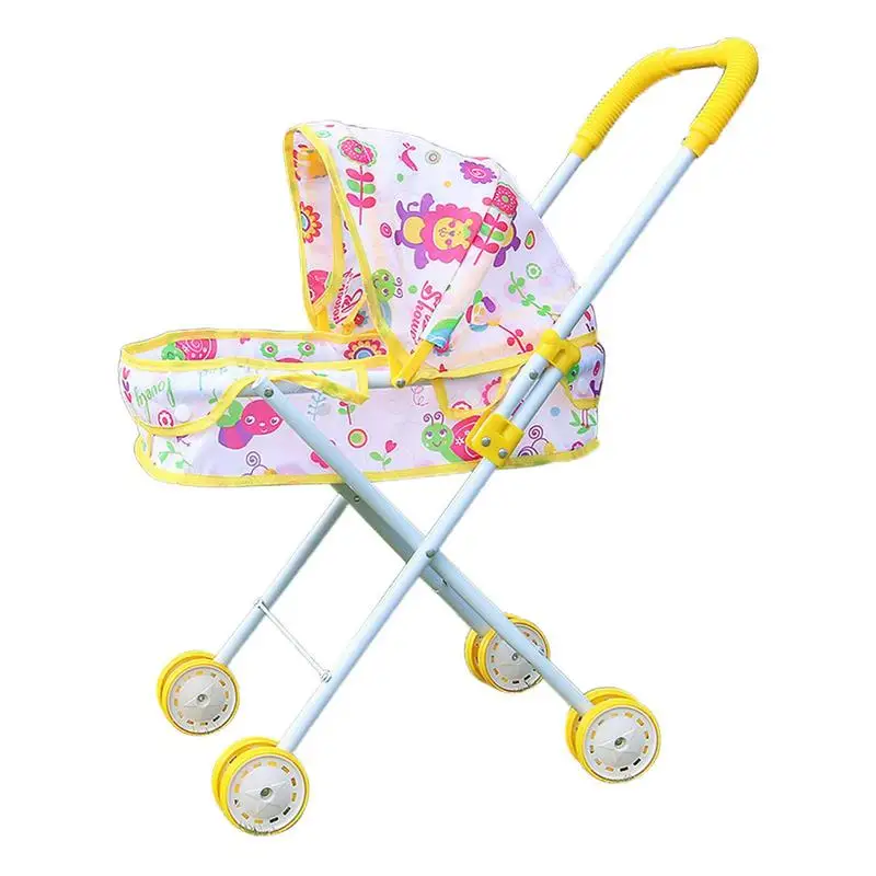 

Doll Stroller Foldable Retractable Canopy Kid Doll Stroller Girls Toy Stroller For Indoor & Outdoor Use Kids Girl Doll