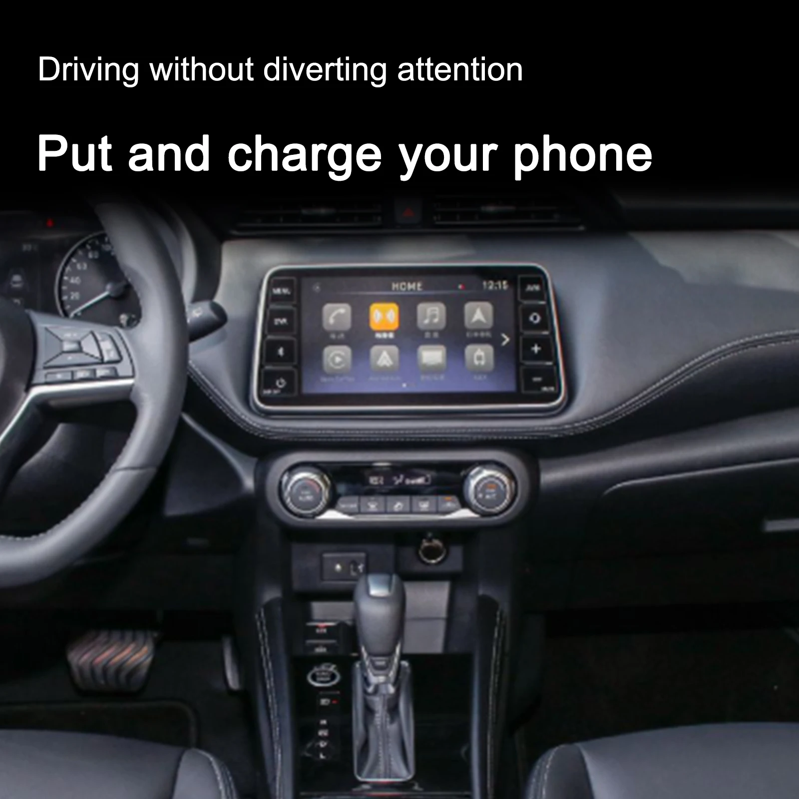 for for Nissan Kicks Play P15 D15 2016-2025 Car Wireless Mobile Phone Charger Center Console Storage 18W iphone fast plate holder - Aliexpress Deal