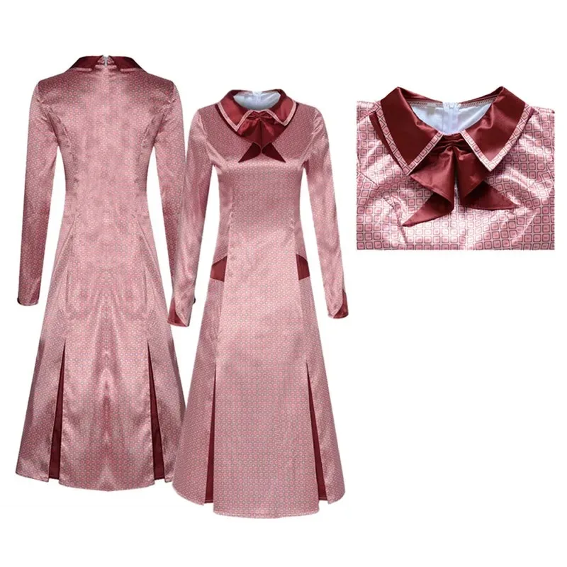 

ТВ Фэнтези Dolor-es Cos Umbridge Косплей Костюм Взрослые Женщины Длинное Платье Наряды Хэллоуин Карнавальный Маскировочный Костюм jk; 6