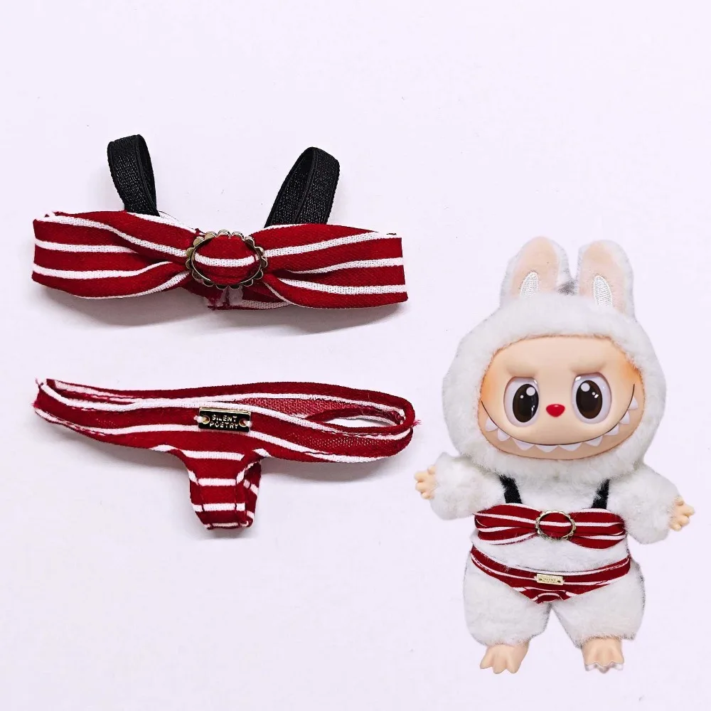 ل 15/17 سنتيمتر Labubu الملابس الزي مثير مجموعة البكيني دمية ملابس السباحة الصيف ملابس السباحة الجلوس حفلة تغيير فستان لعبة لتقوم بها بنفسك دمى هدايا