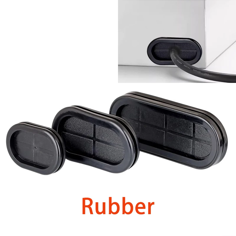 Oval Rubber Grommet Pad Seal Ring Protective Ring Hole Plug For Protection Wire Cable Buckle Type Sealing Cap Protective Coil