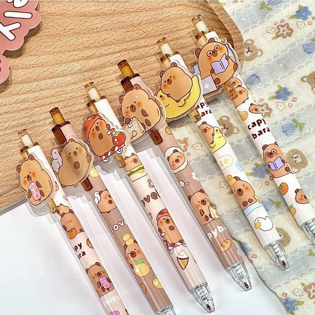 48 Pcs Cute Capybara Boxed Gel Pen - Ideal for School and Office Use Writing Supplies