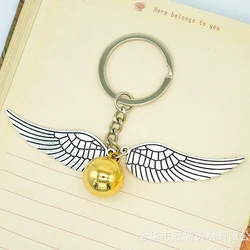 Golden Snitch Keychains Cute Cartoon Magic School of Witchcraft and Wizardry Hogwarts Hermiones Pendant Accessories