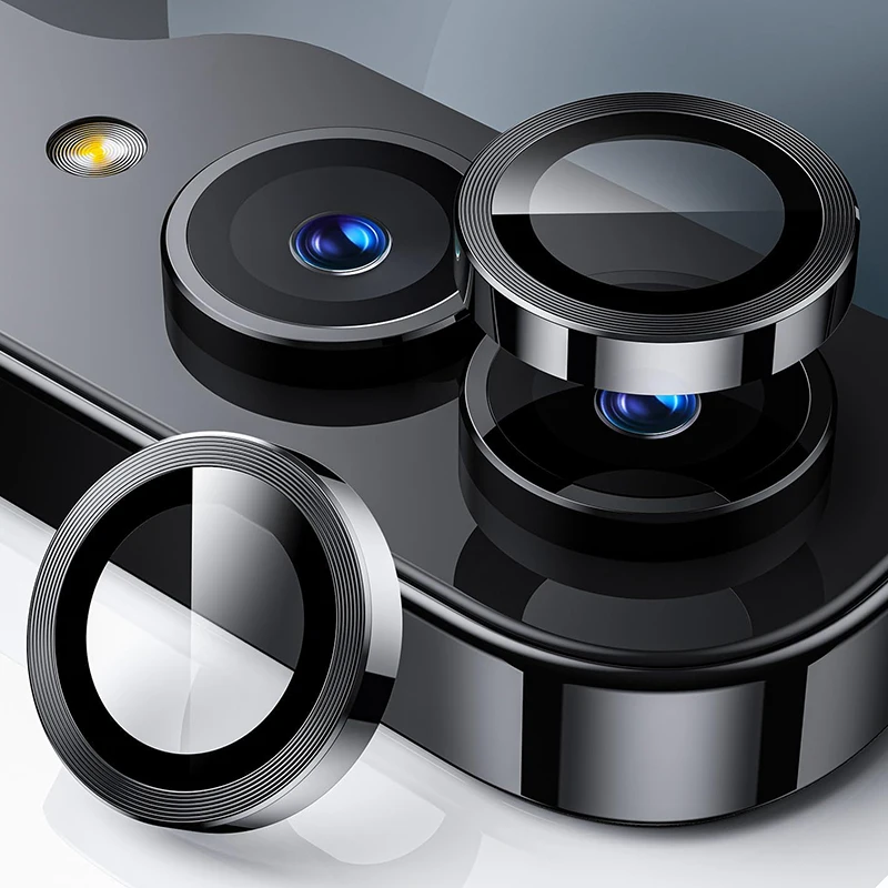 Back Camera Lens Metal Ring Protectors For Samsung Galaxy Z Flip 7 Camera Tempered Glass Films Cap Full Cover Metal Ring